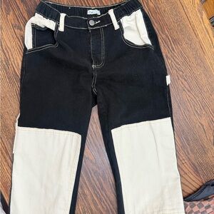 Rue21 Black and Cream Wide Leg Pants